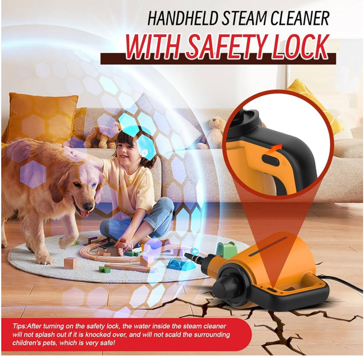 Handheld Steam Cleaner, Multipurpose Steam Cleaner with 380 Ml Capacity And 10 Accessories