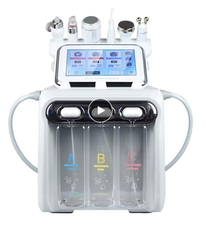 Hydro Water Jet Peel Hydrodermabrasion Machine 6 in 1 Facial Dermabrasion Hydra Skin Whitening Device Facial Skin Care Machine
