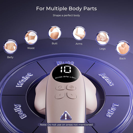 Cellulite Massager, Upgraded 6 Heads Body Sculpting Machine 3 in 1 Cordless Electric Handle Massager for Belly, Waist, Arm, Leg and Massage