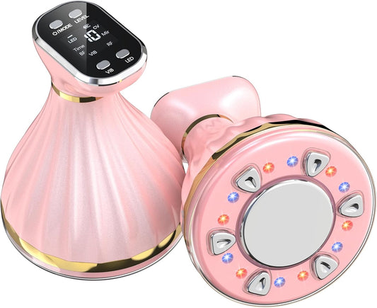 Cellulite Massager, 6 in 1 Body Sculpting Machine, Electric Cellulite Remover Beauty Cavitation Machine with Ultrasonic and EMS R-F Slimming for Body and Facial Skin Firming