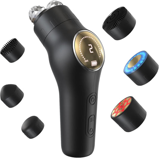 Radio Frequency Skin Tightening Facial Massager,  Microcurrent Face Lift Device, 7 in 1 Waterproof Face Massager Roller, Electric Lift Roller for Face Neck Eye Body Skin Care