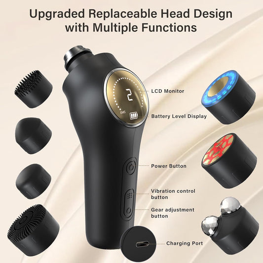 Radio Frequency Skin Tightening Facial Massager,  Microcurrent Face Lift Device, 7 in 1 Waterproof Face Massager Roller, Electric Lift Roller for Face Neck Eye Body Skin Care